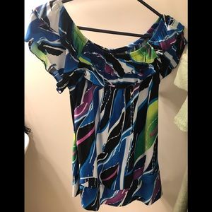 Off the shoulder dress shirt